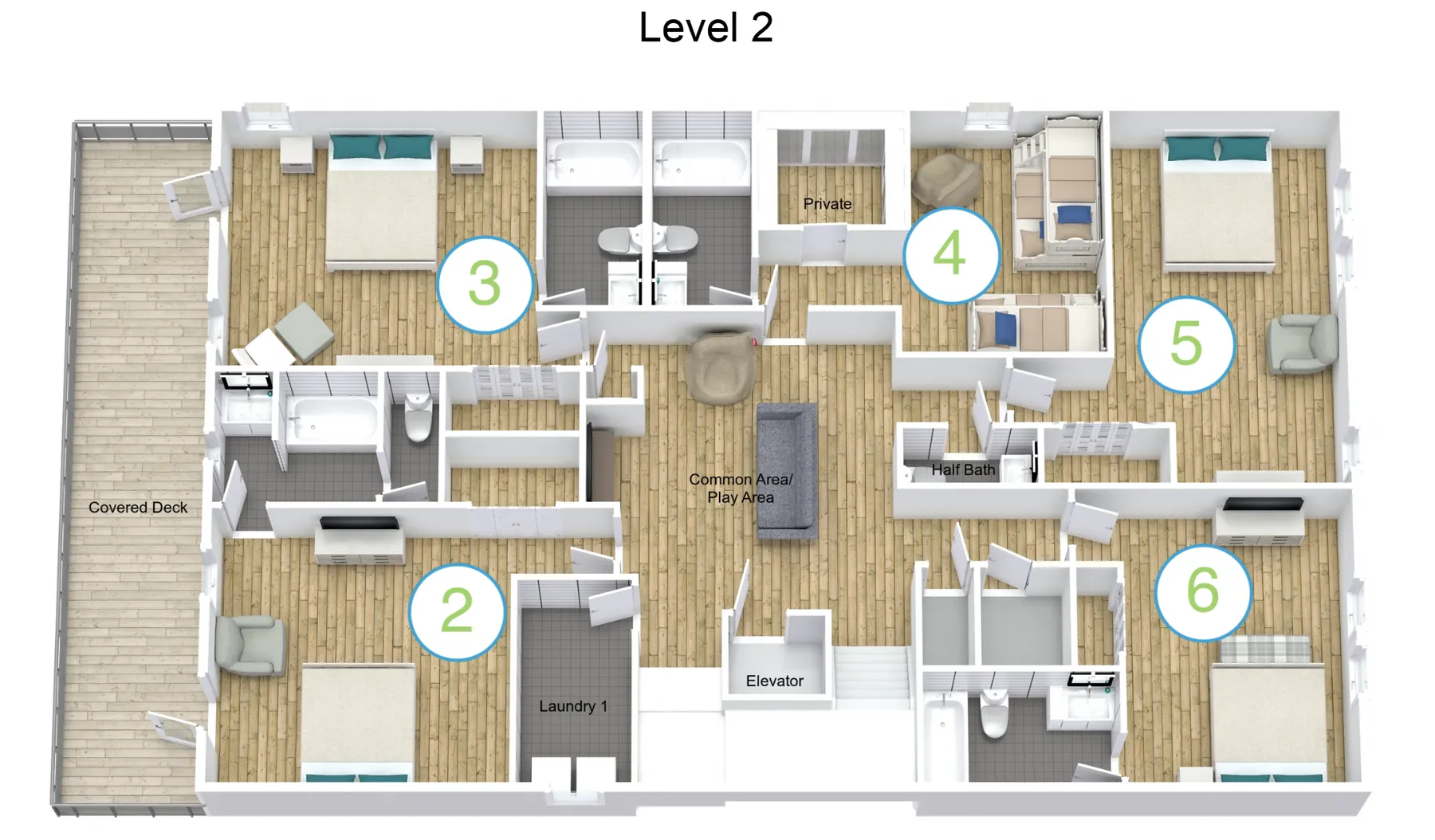 Second-floor plan of Seaclusion
