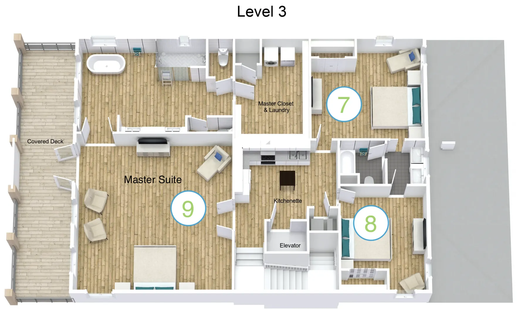 Third-floor plan of Seaclusion