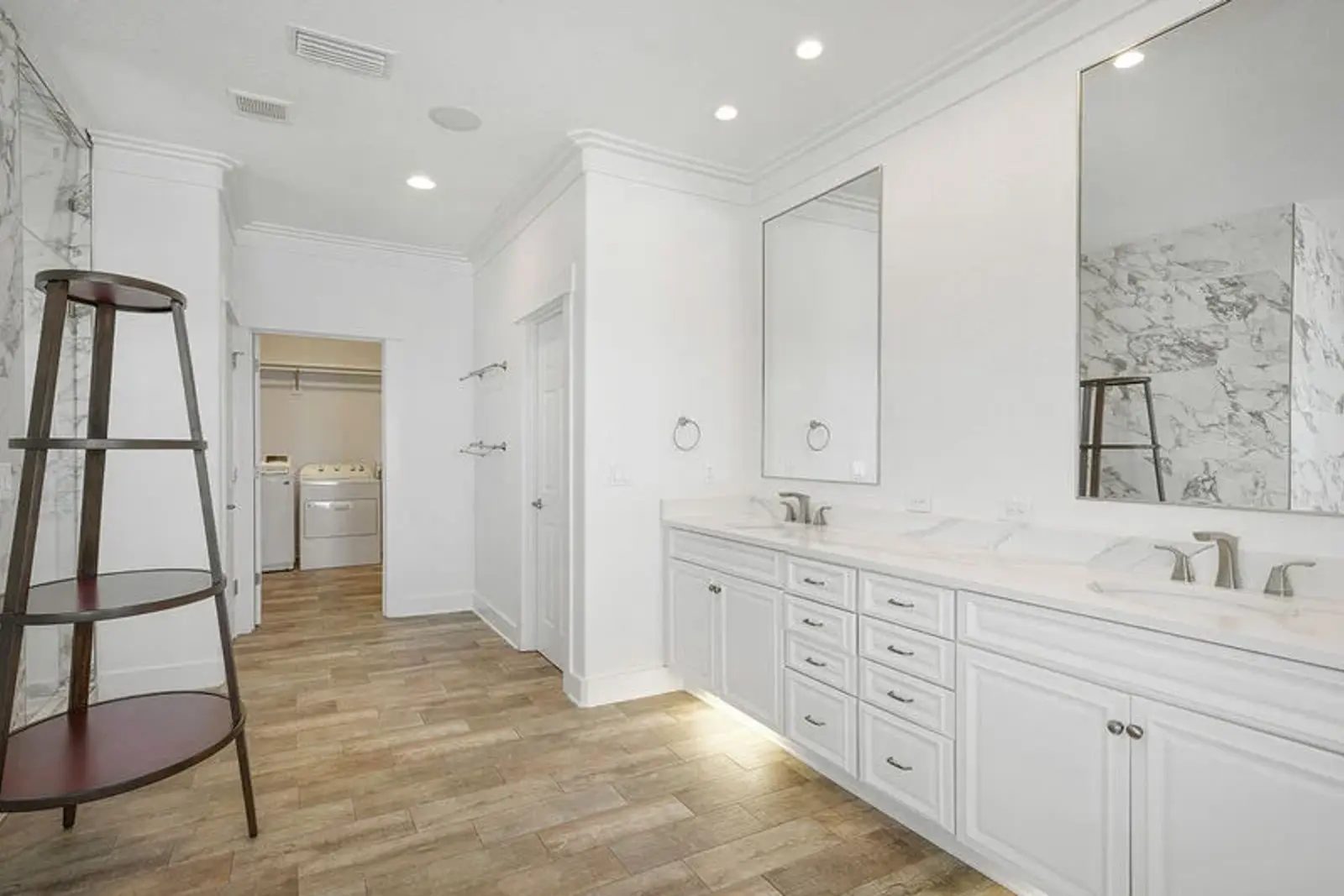 Bathroom with a soaking tub