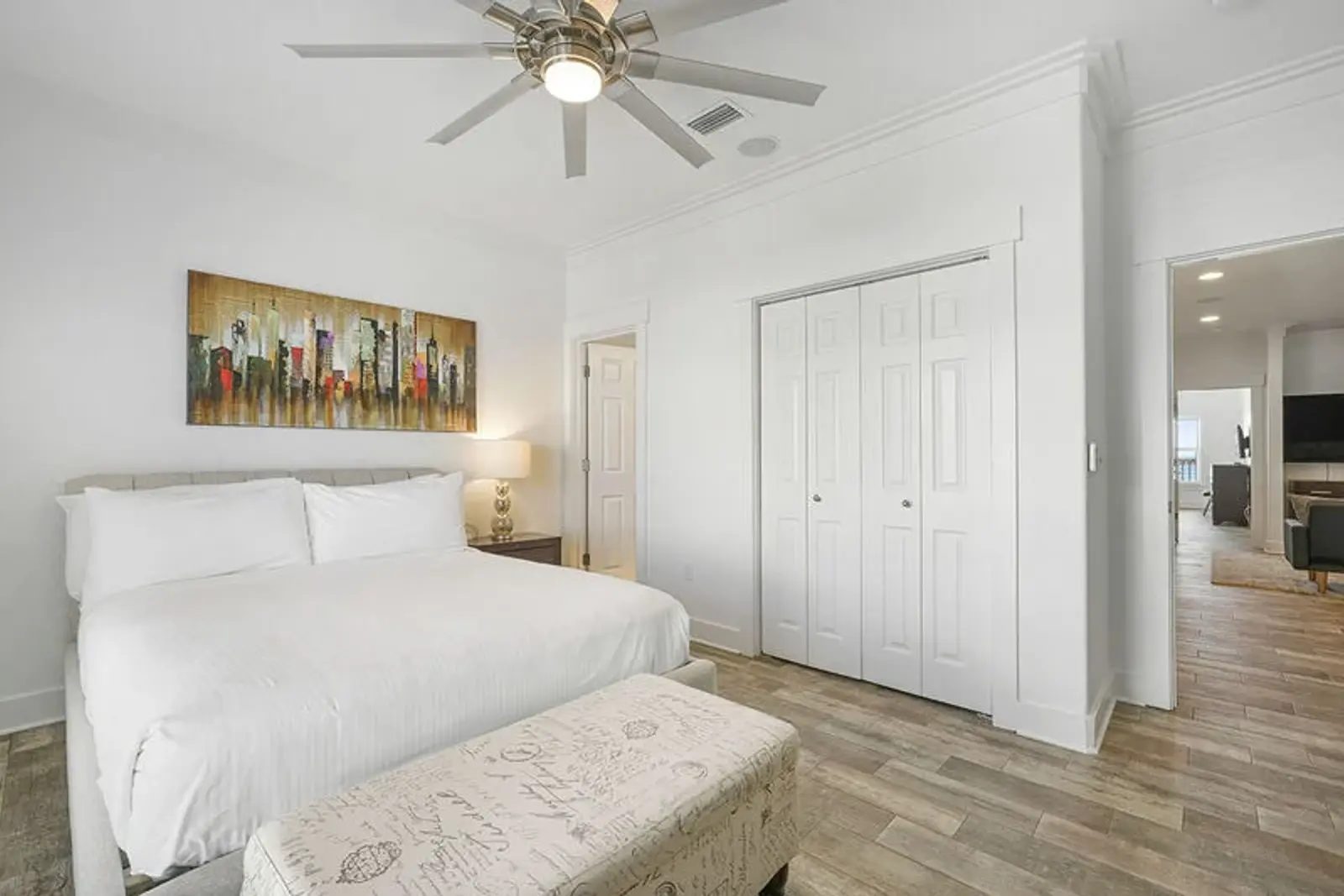 Bedroom with a king bed